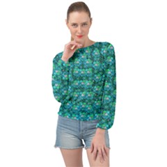 Big Roses In The Forest Banded Bottom Chiffon Top by pepitasart