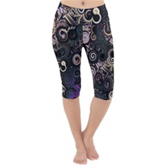 Whirligig Lightweight Velour Cropped Yoga Leggings by MRNStudios