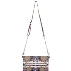 Rows Of Marbled Collage Mini Crossbody Handbag by kaleidomarblingart