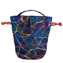 Broken Bubbles Drawstring Bucket Bag by MRNStudios