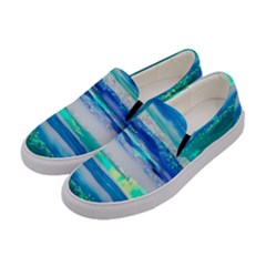 Beach Stripes Women s Canvas Slip Ons by uggoff