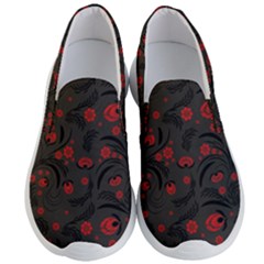 Folk Flowers Pattern Floral Surface Design Men s Lightweight Slip Ons by Eskimos