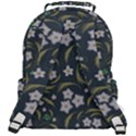Folk flowers pattern Floral surface design Rounded Multi Pocket Backpack View3