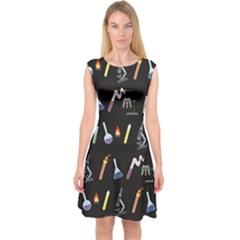 Flasks Capsleeve Midi Dress