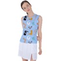 Unusual And Funny Tetris Cats Women s Sleeveless Sports Top View1