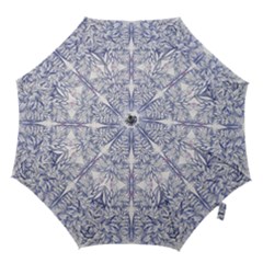 Blue Biro Patterns Hook Handle Umbrellas (small) by kaleidomarblingart