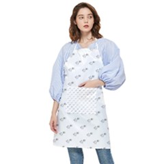 Stylized Bird Cartoon Drawing Pattern Pocket Apron by dflcprintsclothing