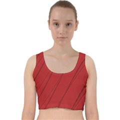 Print Cornell Red Pattern Design Velvet Racer Back Crop Top by dflcprintsclothing