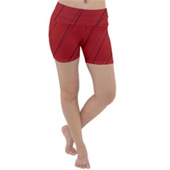 Print Cornell Red Pattern Design Lightweight Velour Yoga Shorts by dflcprintsclothing