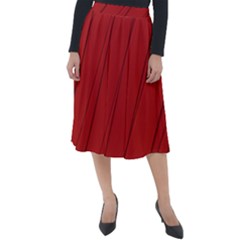 Print Cornell Red Pattern Design Classic Velour Midi Skirt  by dflcprintsclothing