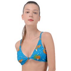 Red Fox In The Forest Knot Up Bikini Top by SychEva