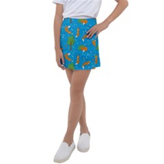 Red Fox In The Forest Kids  Tennis Skirt by SychEva