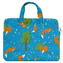 Red Fox In The Forest Macbook Pro Double Pocket Laptop Bag by SychEva