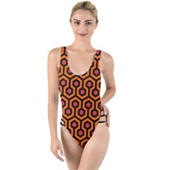 The Shining Overlook Hotel Carpet High Leg Strappy Swimsuit