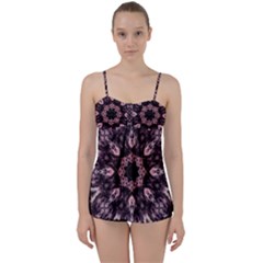 Rose Gold Mandala Babydoll Tankini Set