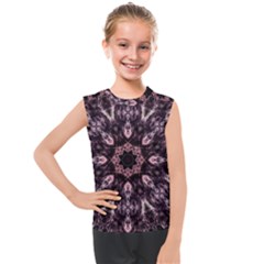 Rose Gold Mandala Kids  Mesh Tank Top by MRNStudios