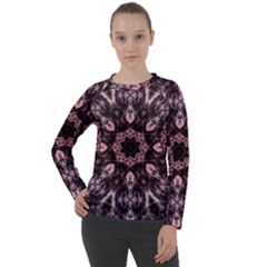 Rose Gold Mandala Women s Long Sleeve Raglan Tee