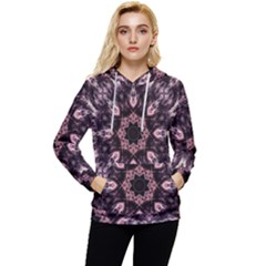 Rose Gold Mandala Women s Lightweight Drawstring Hoodie