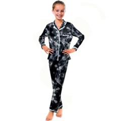 Gemini Mandala Kid s Satin Long Sleeve Pajamas Set by MRNStudios
