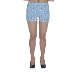 Funny And Funny Hares  And Rabbits In The Meadow Skinny Shorts by SychEva