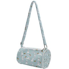 Funny And Funny Hares  And Rabbits In The Meadow Mini Cylinder Bag by SychEva