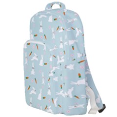 Funny And Funny Hares  And Rabbits In The Meadow Double Compartment Backpack by SychEva