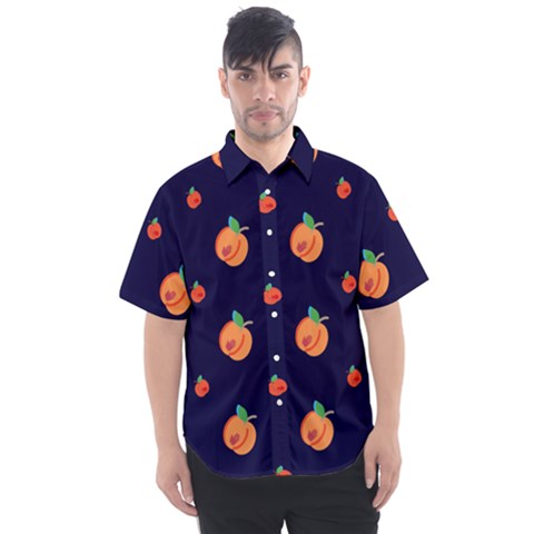 Navy Spanked Peach Hawaiian Shirt by SpankoGoods