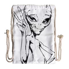 Paul Alien Drawstring Bag (large) by KenArtShop