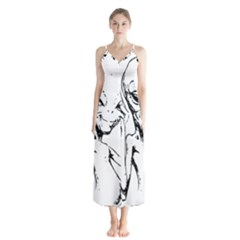 Paul Alien Button Up Chiffon Maxi Dress by KenArtShop