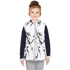 Paul Alien Kids  Hooded Puffer Vest by KenArtShop