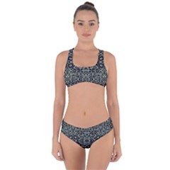 Initricate Ornate Abstract Print Criss Cross Bikini Set by dflcprintsclothing