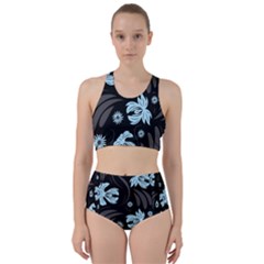 Folk flowers pattern Racer Back Bikini Set