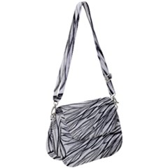 Monochrome Module Saddle Handbag by kaleidomarblingart