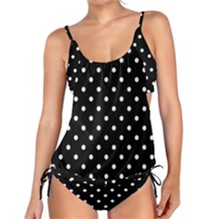 1950 Black White Dots Tankini Set by SomethingForEveryone