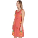 Orange and Red Legacy Peaches Knee Length Skater Dress With Pockets View2