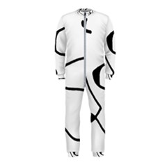 Black And White Abstract Linear Decorative Art Onepiece Jumpsuit (kids) by dflcprintsclothing