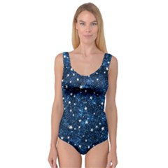 Dark Blue Stars Princess Tank Leotard  by AnkouArts