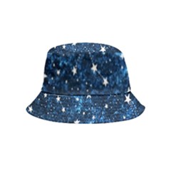 Dark Blue Stars Inside Out Bucket Hat (kids) by AnkouArts