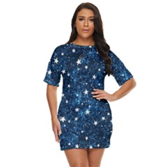 Dark Blue Stars Just Threw It On Dress by AnkouArts