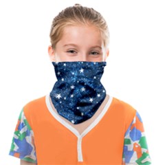 Dark Blue Stars Face Covering Bandana (kids)