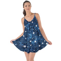 Dark Blue Stars Love The Sun Cover Up by AnkouArts