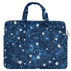 Dark Blue Stars Macbook Pro Double Pocket Laptop Bag