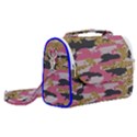 Abstract Glitter Gold, Black and Pink Camo Satchel Shoulder Bag View2