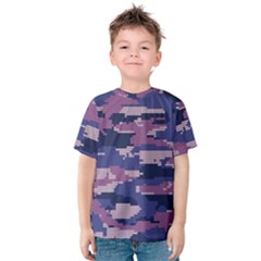 Abstract Purple Camo Kids  Cotton Tee