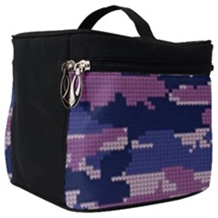 Abstract Purple Camo Make Up Travel Bag (big) by AnkouArts