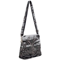 Dark Fantasy Landscape Poster Zipper Messenger Bag by dflcprintsclothing