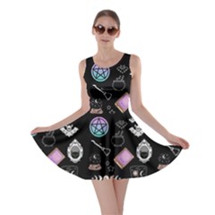 Small Witch Goth Pastel Print Skater Dress by InPlainSightStyle