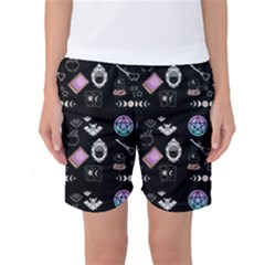 Small Witch Goth Pastel Print Women s Basketball Shorts by InPlainSightStyle