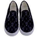 Funny Weird Monster Portrait Motif Pattern Kids  Canvas Slip Ons View1