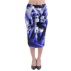 Glacial Speeds Midi Pencil Skirt by MRNStudios